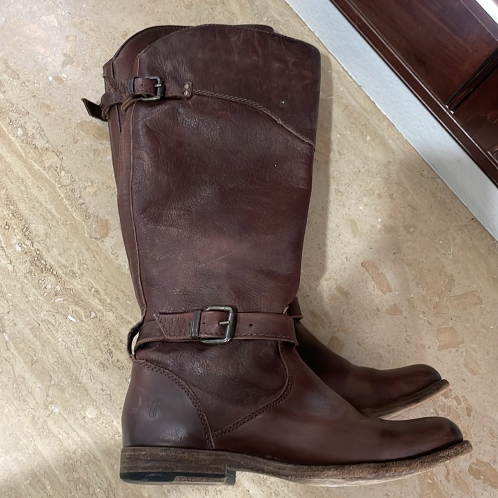Frye Riding Boots Extended Calf - Picture 5 of 9